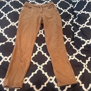 hollister “curvy high-rise mom jeans” - light brown